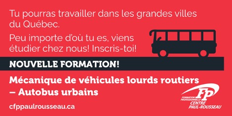 Mécanique de véhicules lourds routiers – Autobus urbains : Un réel besoin au Québec!