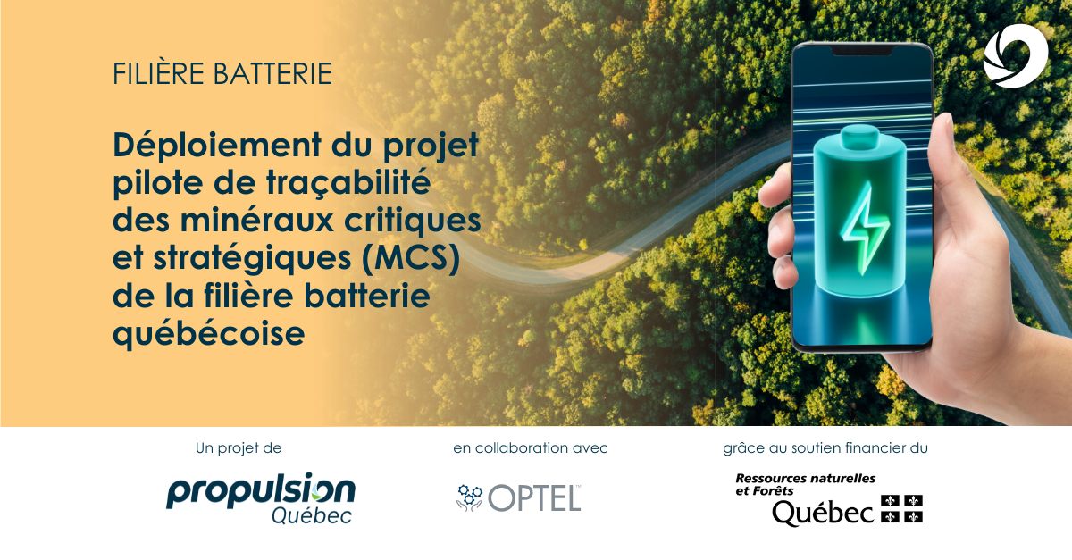 traçabilités des batteries et des minéraux critiques et stratégiques (MCS) au Québec